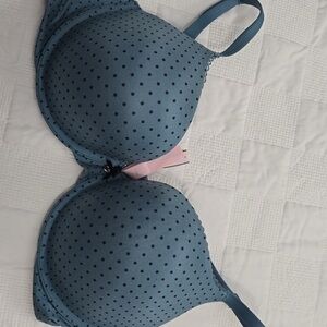 Victoria's Secret 38D Blue Polka Perfect Shape Bra